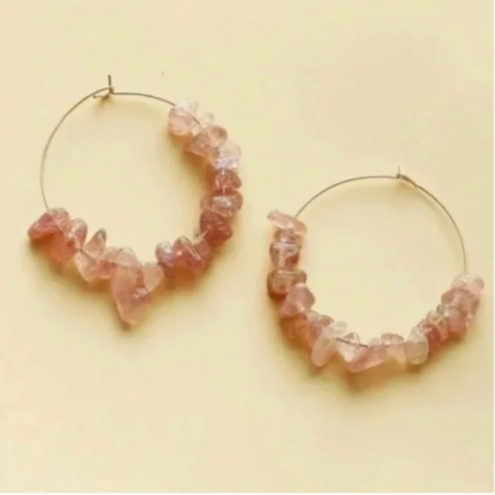 ❤️ FREE Hoop Modern Geo Faux Stone Peasant Hipster Hippie Art Deco Boho Earrings